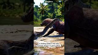 A Thrilling Battle In The Wild Komodo Dragon Vs Giant Python.
