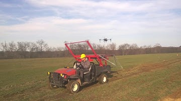 Autonomous UAV Landing on a Moving Vehicle at 15 km/h (no magnets on the legs)