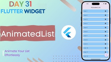 #31 Flutter AnimatedList || How to Use AnimatedList Widget || Add and Remove Items with Animation!