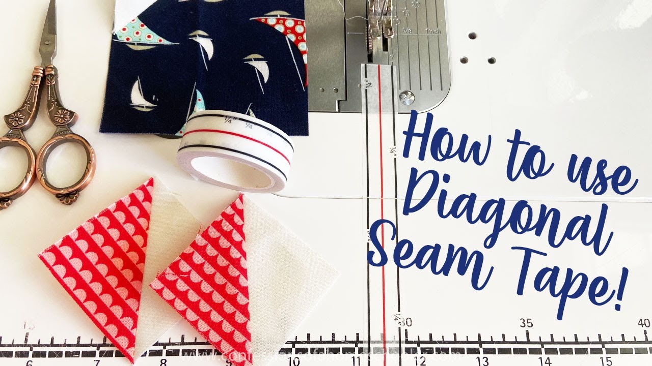 How to Use 1/4 Diagonal Seam Tape (Erica's Quilt Quick Tips!) 