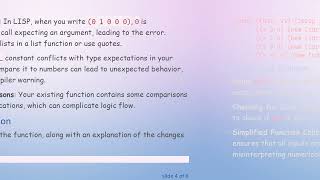 Understanding LISP Function Usage: Passing Values and Debugging Errors