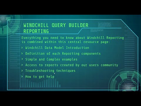 Windchill Report Management Central Page Introduction
