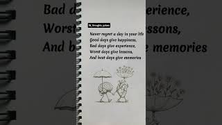 हर दिन कुछ सिखाता है 💭 | Never regret any day #inspiration #shorts #motivation #deepquotes #sad