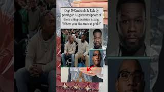 50 Cent Trolls Ja Rule with Al Courtside Photo🫣 #50cent #jarule#shorts