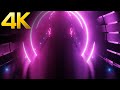 4K TV OLED Abstract Fast Moving Blue color Light Tunnel Black Screen Relaxing Sci-fi Light