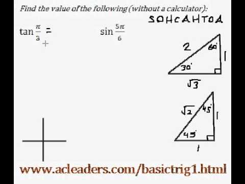 Trigonometric Ratios & Special Triangles - Question #3 - YouTube