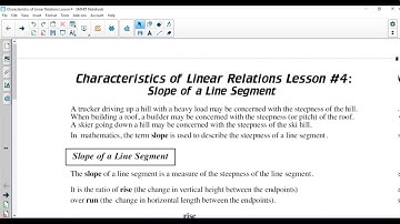 Characteristics of Linear Relations Lecture #1