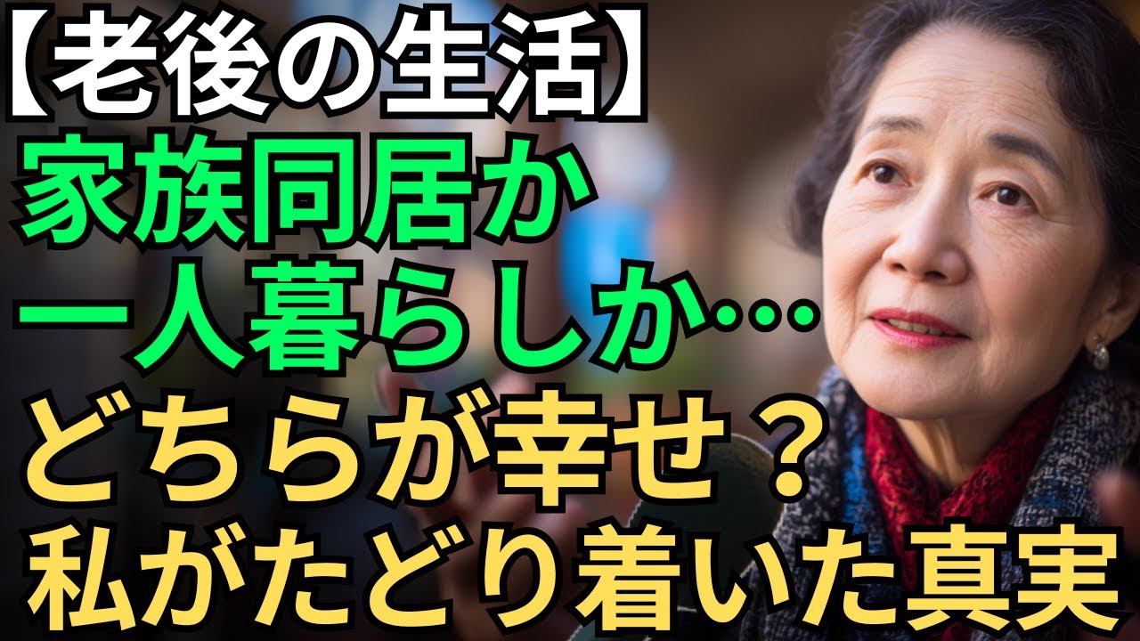 老後の生活は、家族と同居か、一人暮らしか。どちらが幸せなのか？ 80歳の私がたどり着いた“たった一つの真実”〜5年間の記録〜
