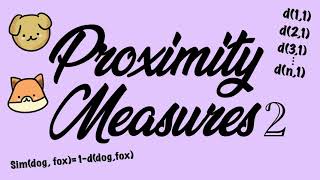 Proximity measures 2 - Binary data Profile