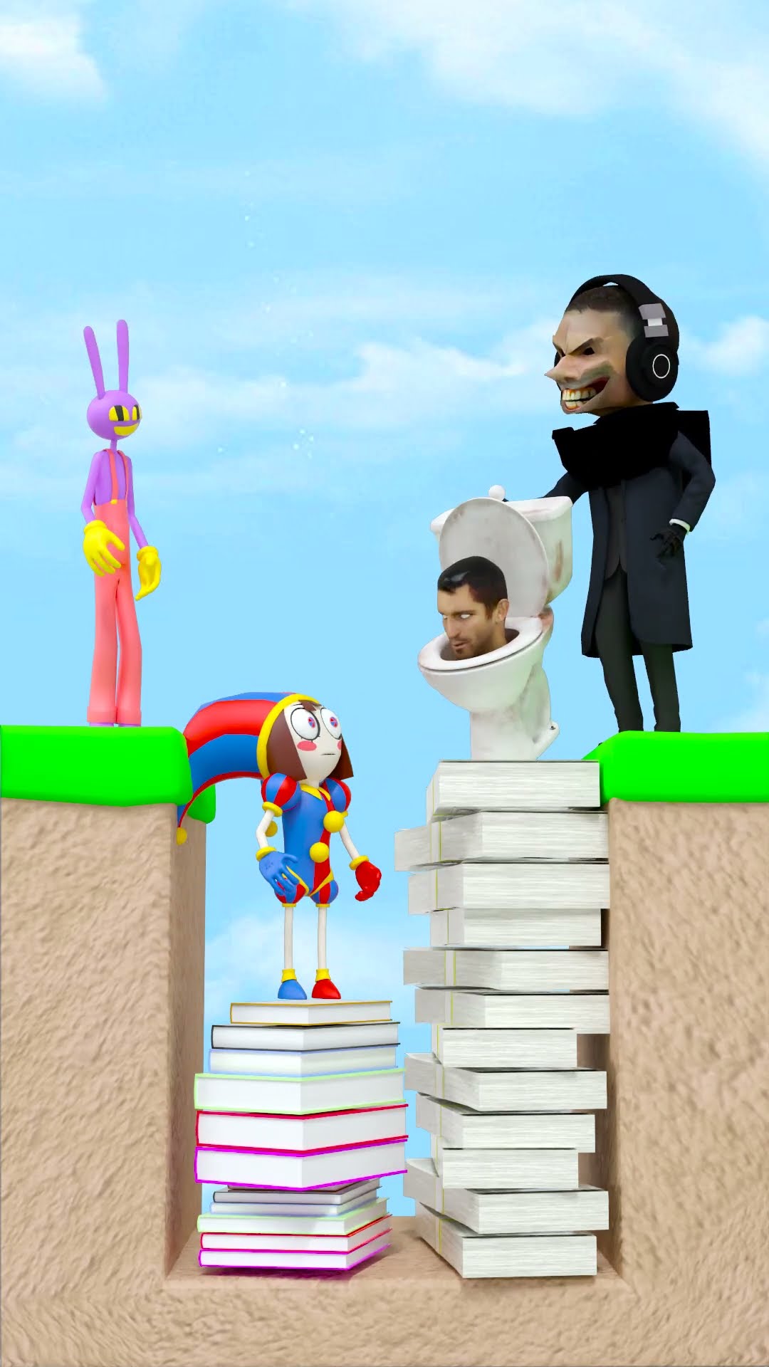 Do You Choose Knowledge Or Money Jax vs Pomni #shorts #skibiditoilet
