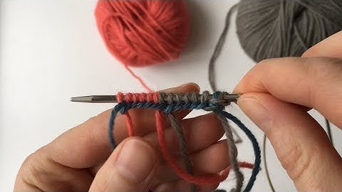 Colour blocking in garter stitch: provisional cast on