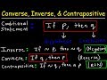 Converse, Inverse, & Contrapositive - Conditional & Biconditional Statements, Logic, Geometry