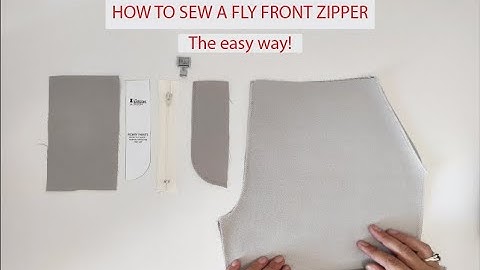 HOW TO SEW A FLY FRONT ZIPPER. @thepatternsroom