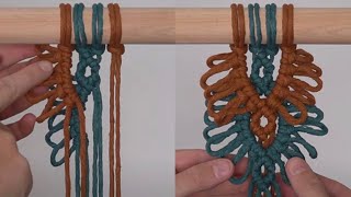 DIY Macrame Tutorial - Multi-coloured Loopy Diamond Pattern!
