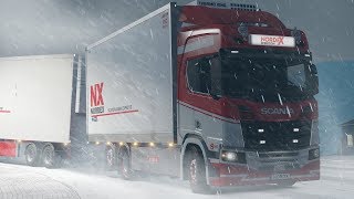 ETS2 1.36 - Extreme Winter Weather in Norway - NG Scania R500 Tandem - Scandinavian Express -Promods