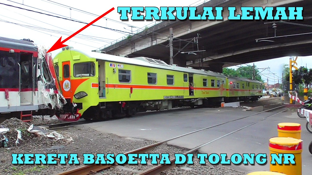 TAK BERDAYA !! Kereta Bandara Soetta Ditarik Kereta Penolong NR Menuju Manggarai