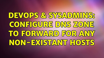 DevOps & SysAdmins: Configure DNS Zone to Forward for any non-existant hosts