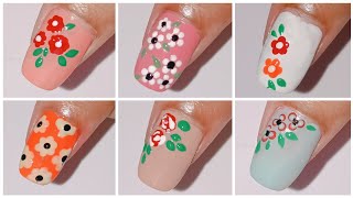 👉Top 8 easy floral nailart with household items 💅// Nail art for short and long nails 2025