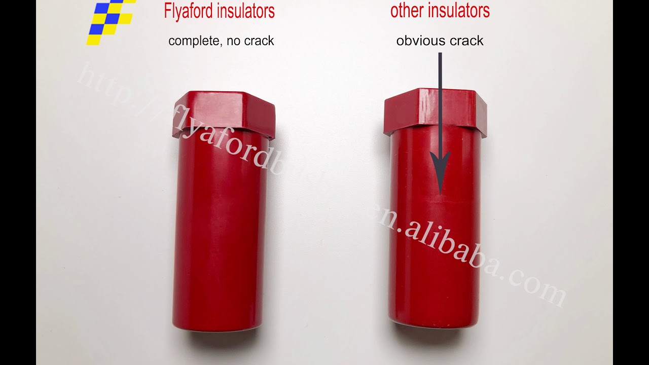 busbar insulator comparison vedio-Flyaford,bus bar insulator,low voltage insulator,standoff