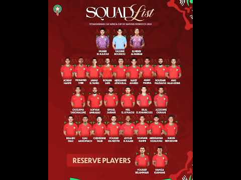 عاااجل وليد الركراكي يعلن عن لائحة اللاعبين المشاركين في كأس إفريقيا للأمم بالمغرب