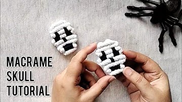 Macrame Skull Tutorial | DIY Macrame Skull Keychain | Decoration for Halloween | Halloween Skull 💀