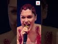 Jessie J Performs “Domino” in a Bold Red Sleeveless Top and Lace Short