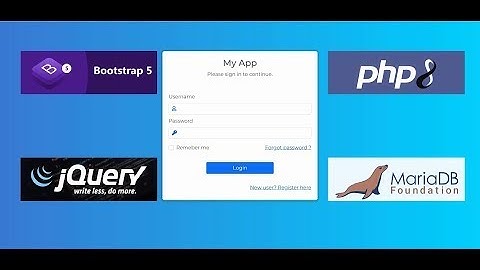 PHP Beyond Basics:- /PHP8/MARIA DB/BOOTSTRAP - 5/-Simple Login #4 (2021)