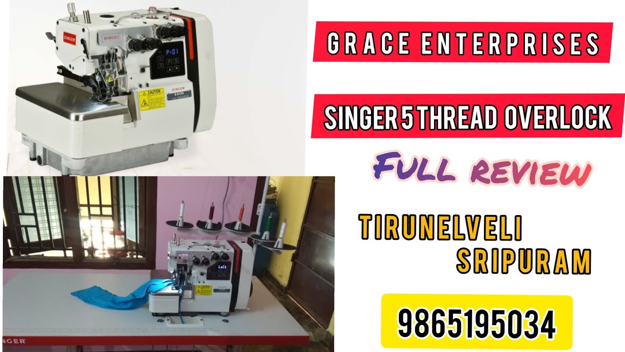 SINGER OVERLOCK SEWING MACHINE5 THREAD OVERLOCKLATEST