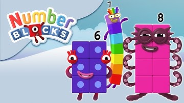 @Numberblocks- Numbers 6, 7 & 8 | Learn to Count