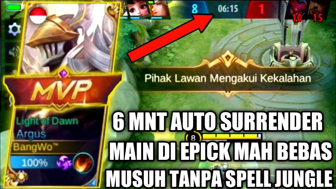 6 MENIT GAME SELESAI?? ARGUS RANK EPIC GAMEPLAY AND BUILD 2022 - MOBILE LEGENDS