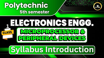 Microprocessor and Peripheral Devices New Syllabus 2025 | Electronics engg. #polytechnic5thsemester