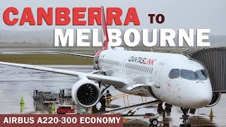 Onboard The Brand New Qantaslink Airbus A220 Canberra To Melbourne Economy