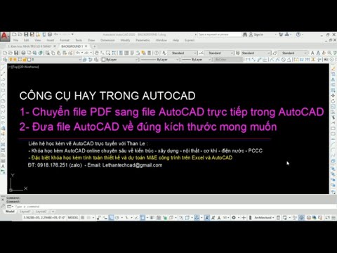 Dùng AutoCAD chuyển file PDF sang file AutoCAD | Scale file CAD về đúng kích thước thật
