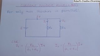 Current Divider Rule (CDR)