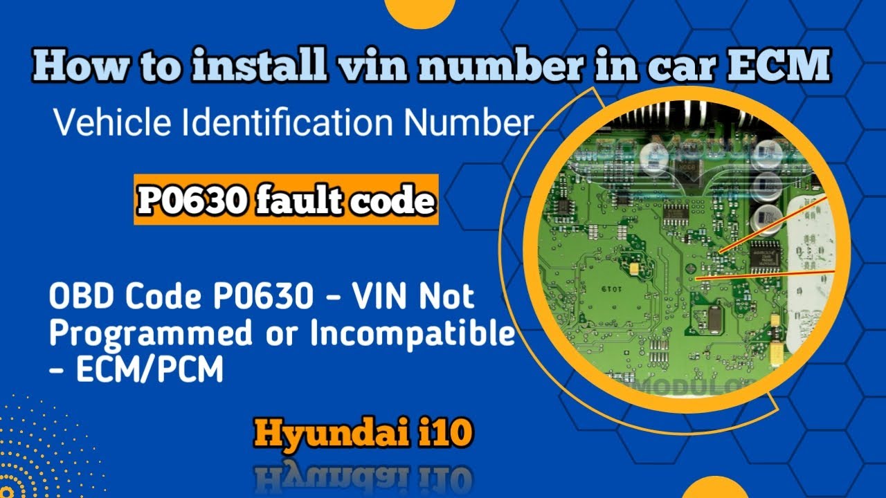 How to install VIN number in car ECM | P0630 VIN not programmed