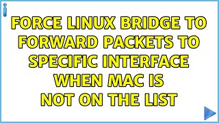 Force Linux bridge to forward packets to specific interface when MAC is not on the list