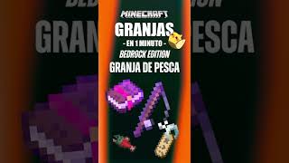 Minecraft Bedrock: Granja de Pesca en 1 Minuto (XBOX, PE, PS, SWITCH) #Shorts