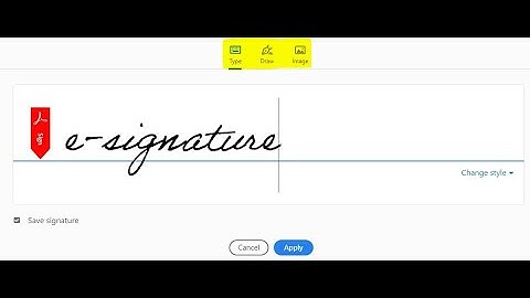 How to do Electronic or E-signature in PDF Document
