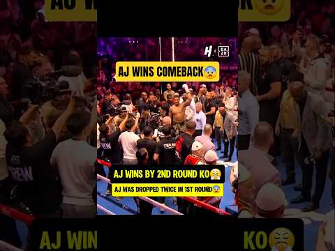 AJ dragged himself up twice to WIN😨