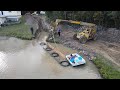 Installing a geothermal system with a pond loop at my house Part 1
