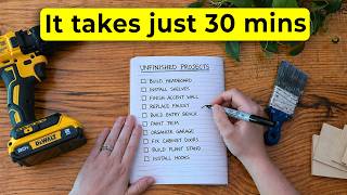 Complete Any Un-Finished DIY Project In Only 5 Steps