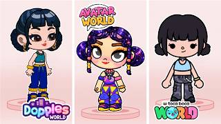 😱 ZOYE from KPOP Demon Hunters in 3 GAMES?! Avatar World, Toca Boca & Dopples 🌍 PAZU