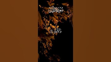 سورة الليل.