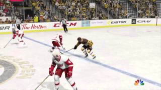 Kindl lays out chara for datsyuk to come in and score