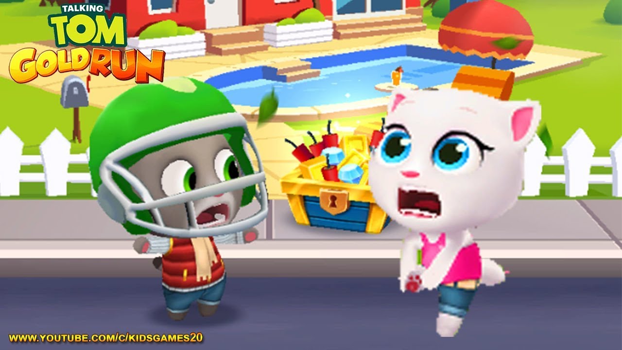 TALKING TOM GOLD RUN ipad Gameplay - Frosty Tom vs Talking Angela