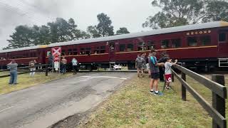 Power House Museum's 3265 leads 3001 from Thirlmere to Buxton NSW