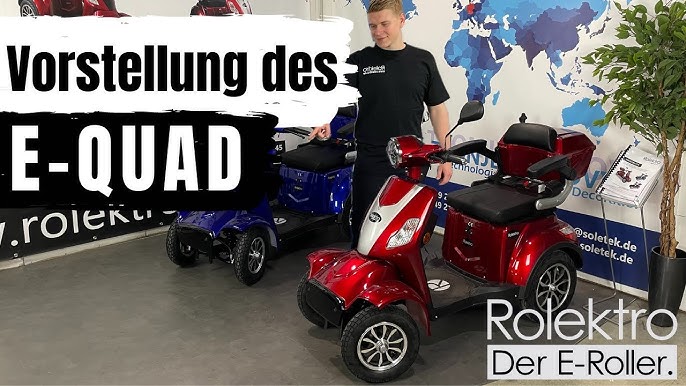 - - mit E-Quad Akku entnehmbarem Faltbares YouTube 4-Rad Rolektro 6 Seniorenmobil