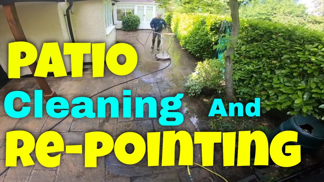 Patio Cleaning And Repointing With Sand And Cement Mortar YouTube