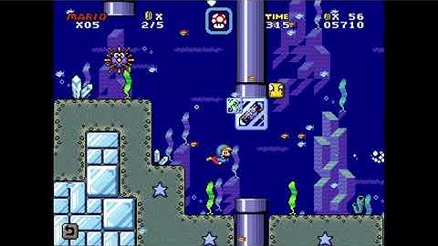 Super Mario Construct V7: SMWIA: W2-3 Urchins In The Frozen Waters (By Jesse A.)