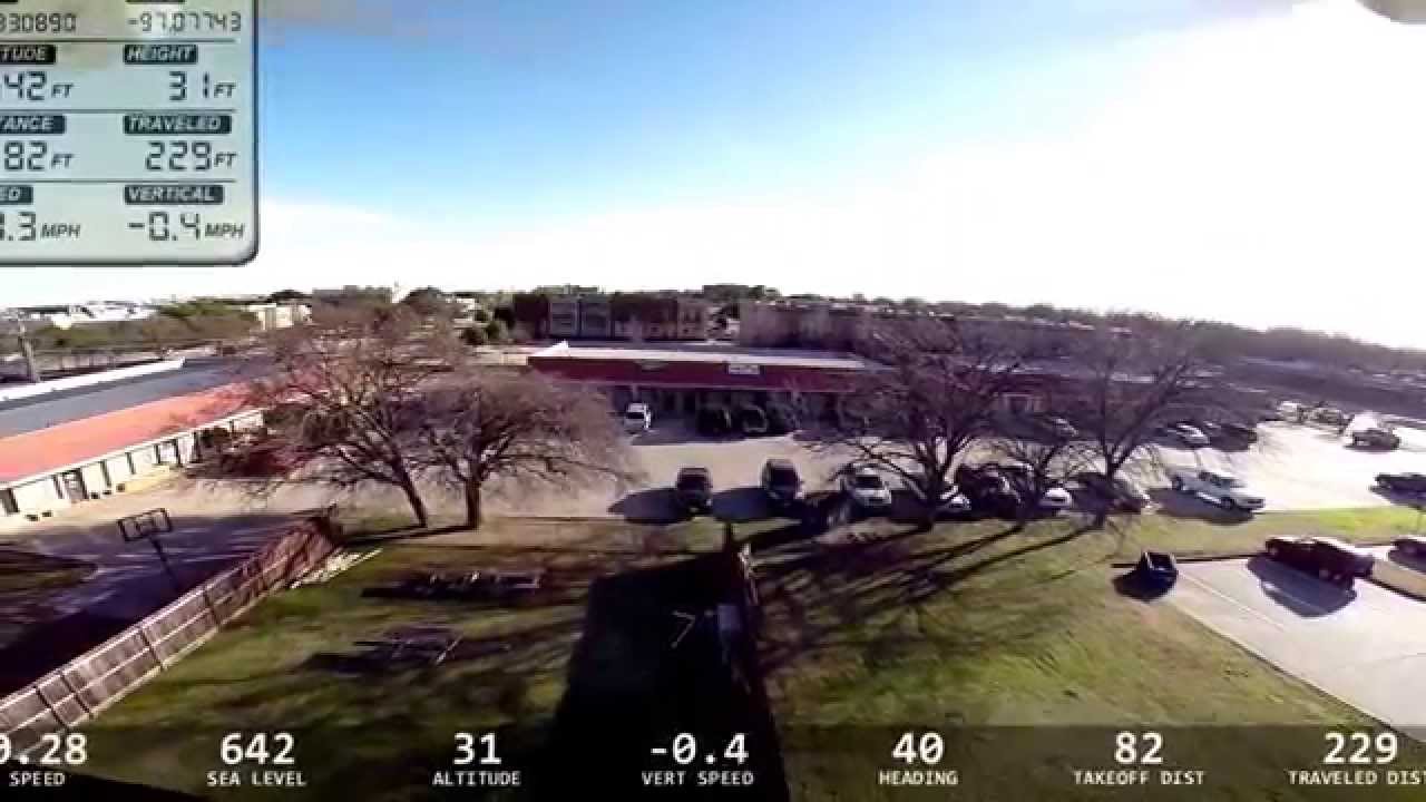 DJI Phantom 2 First Test Flight using flight Data Recorder